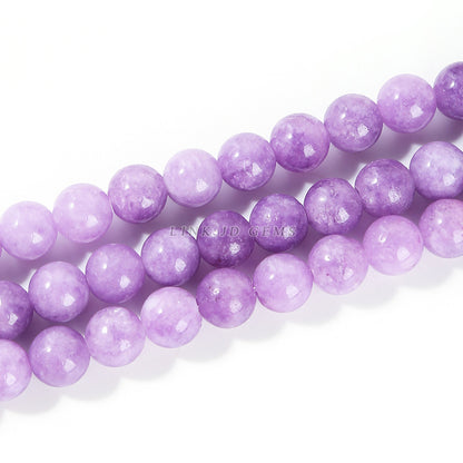 Violet K2 Chalcedony Round Beads Loose Beads