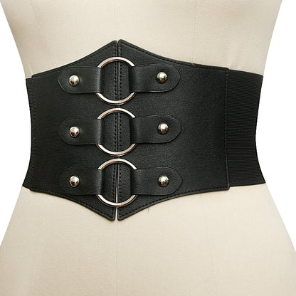 Versatile black waist belt