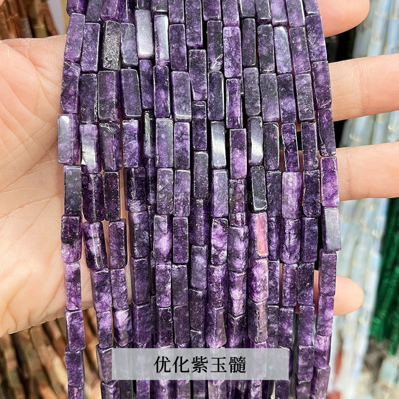 4 * 13Mm crystal agate square loose beads