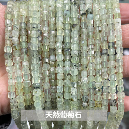 4Mm crystal agate square loose beads