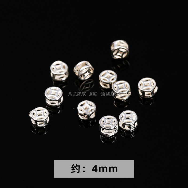 S925 silver bead spacer accessories flower tray snowflake spacer