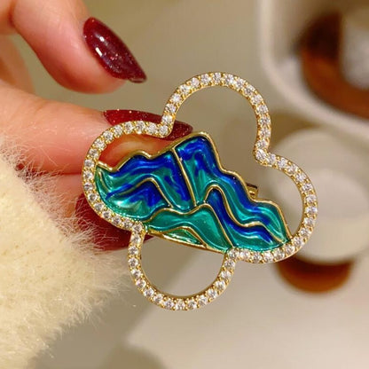 Guofeng Mountains and Rivers Brooch