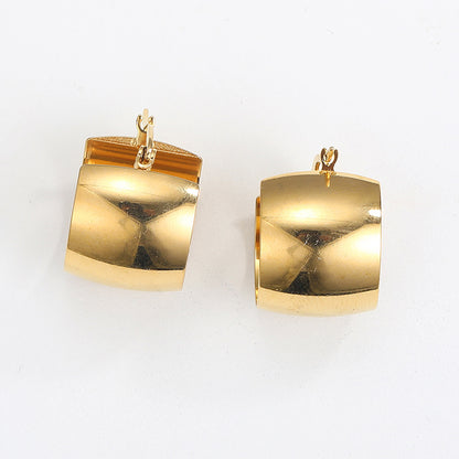 Geometric letter C earrings gold earrings