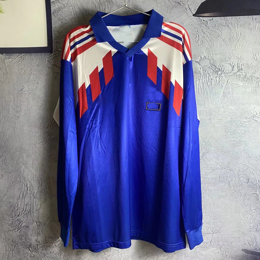 Camiseta retro de manga corta de Zidane Henry de Mbappé de Francia 82-06 