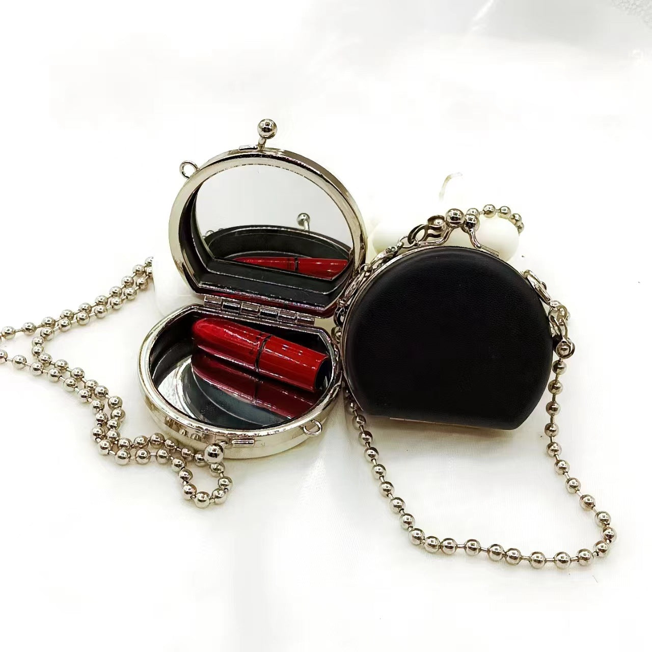 Metal mirror mini decorative bag