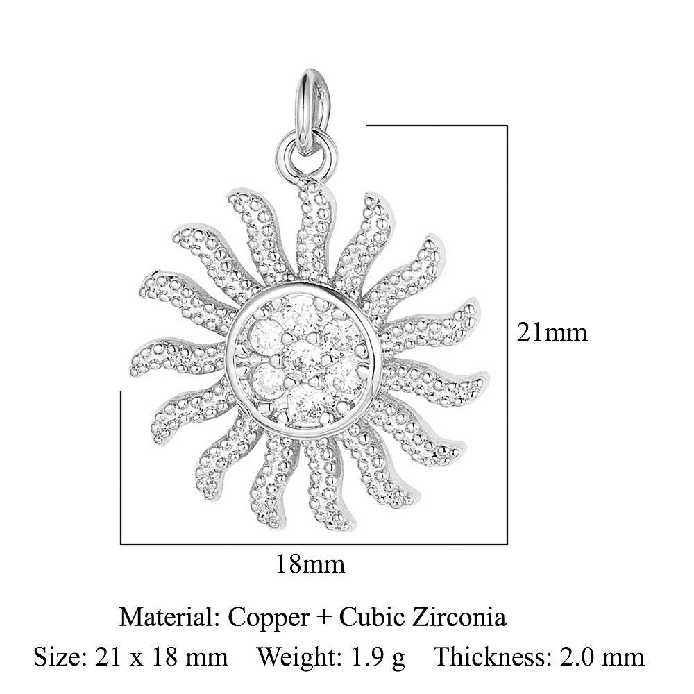 Pentagram copper zircon jewelry accessories pendant