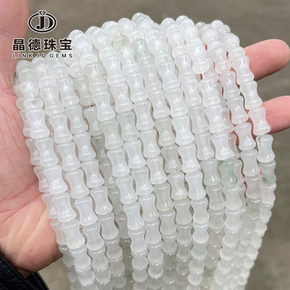 12Mm natural ice jade bamboo beads loose beads