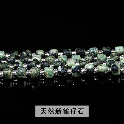 6/8Mm crystal agate jade cube loose beads