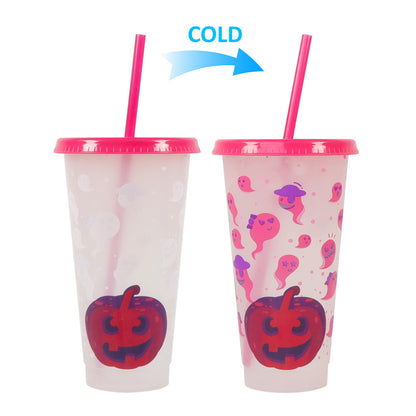 710Ml temperature-sensitive plastic color-changing cup