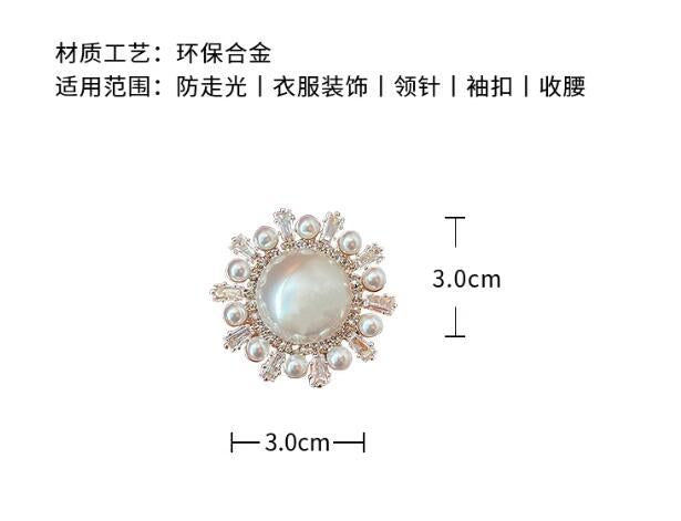 Round anti-pearl brooch