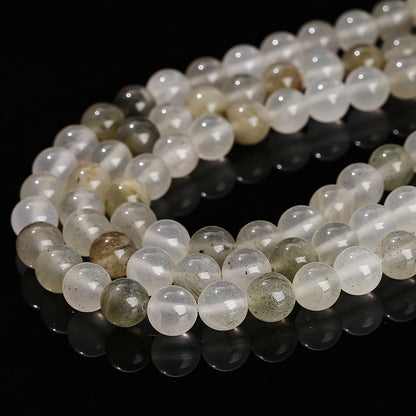 Natural stone crystal loose beads green grass wafer beads