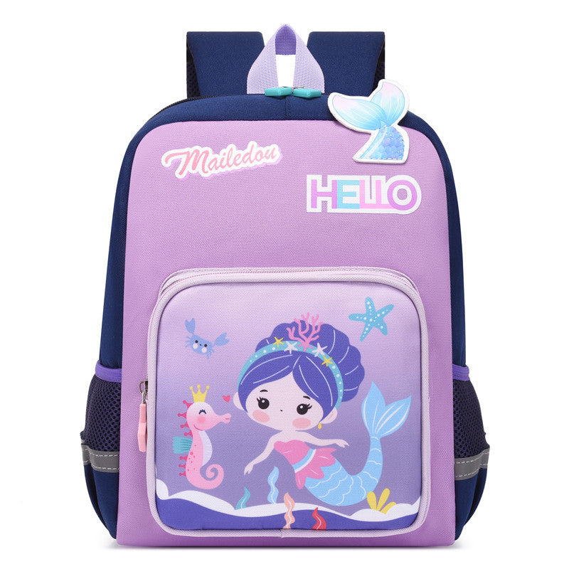 Mermaid bag boy and girl baby backpack 1-3 grade