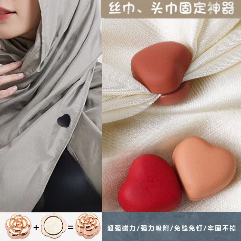 Magnet brooch shawl collar clip holder