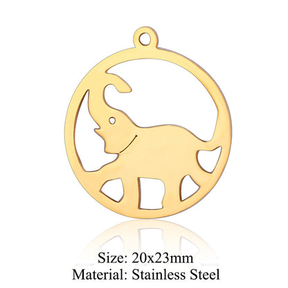 5 pcs/titanium steel pendant seal eagle fox