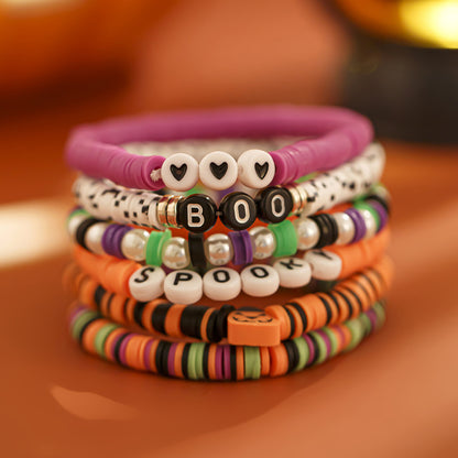 Halloween Party Alloy Letter Bracelet