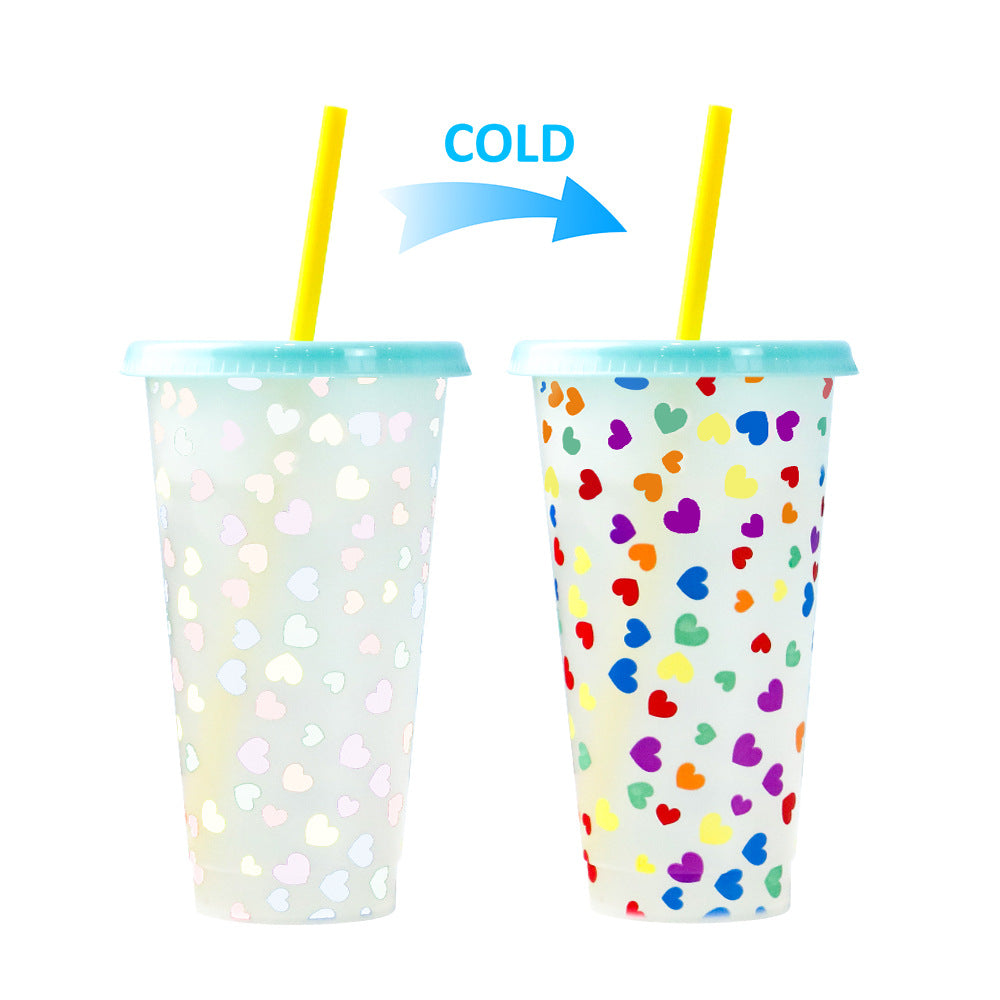 710Ml temperature-sensitive plastic color-changing cup