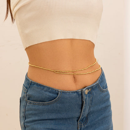 Double Pearl Waist Chain Body Chain