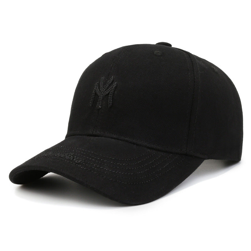 MY Letter Embroidered Simple Duckbill Cap