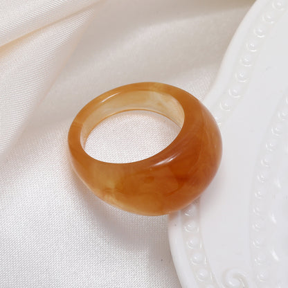 Colored resin ring