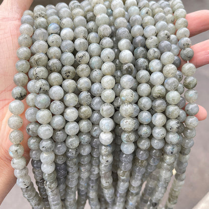 Natural sparkling stone elongated stone round beads loose beads