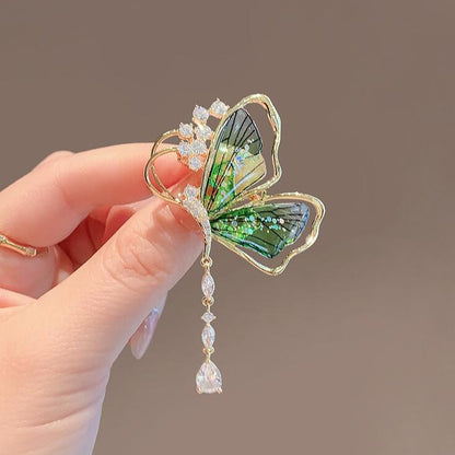 Translucent high-end butterfly brooch