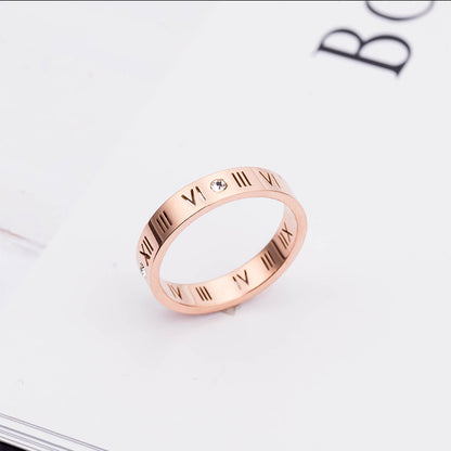 Fashion rose gold couple ring