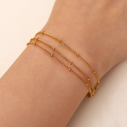 Double layer trendy chain bracelet jewelry