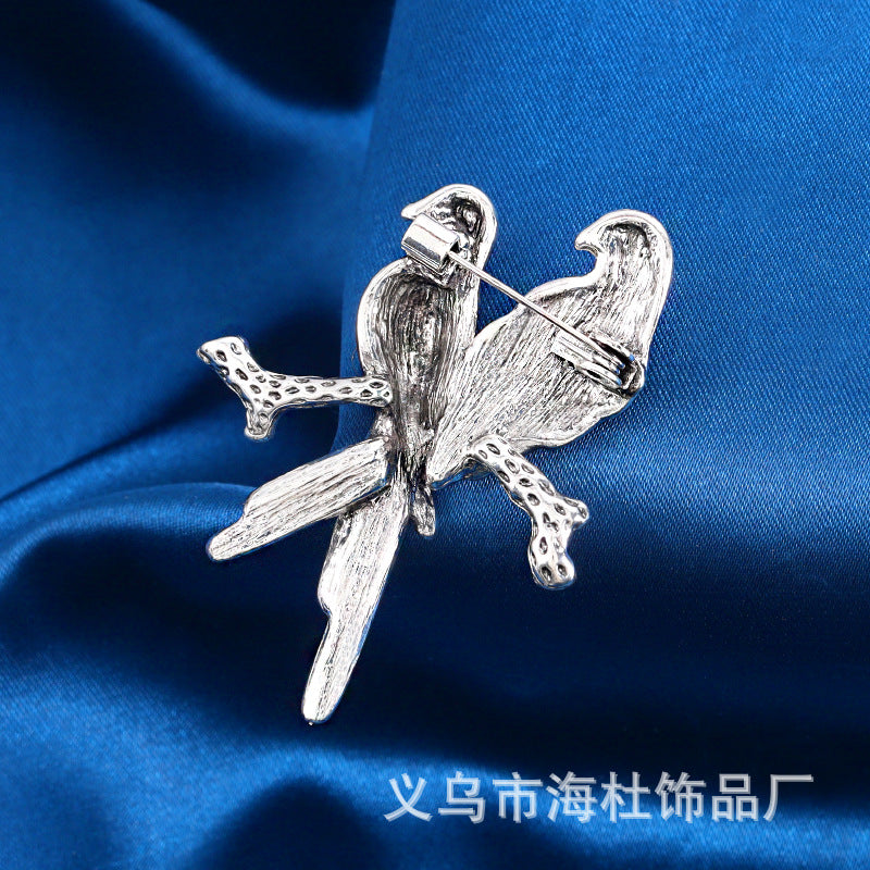 Alloy Oil Color Bird Brooch