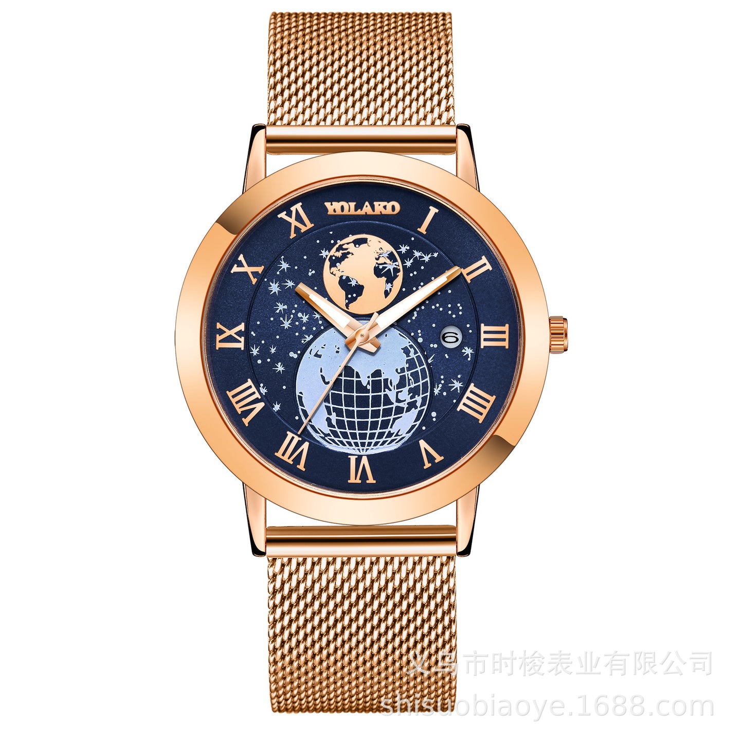 Men's mesh with calendar watch wholesale