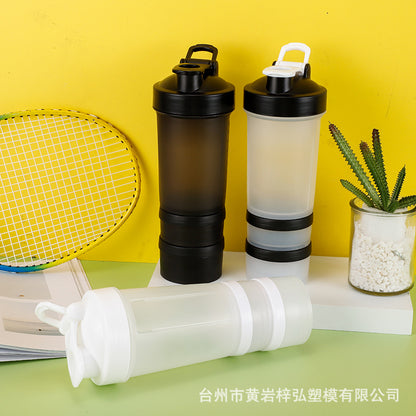 Three-layer protein powder shaking cup sports cup