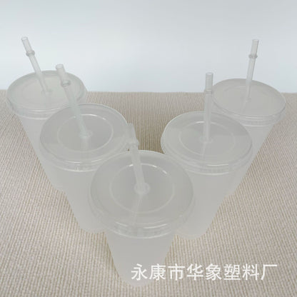 710 single layer transparent plastic coffee straw cup