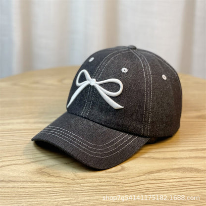 Gorra de béisbol con lazo de mezclilla 