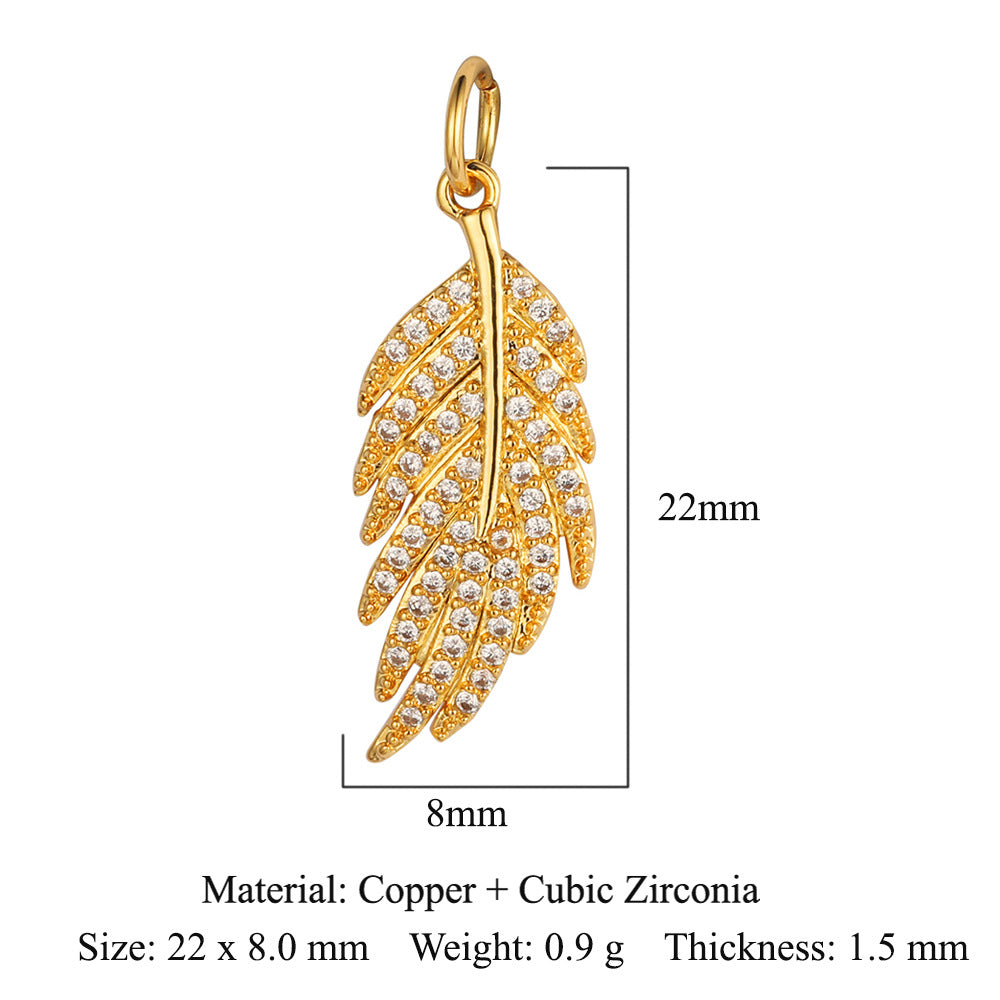 Copper Zircon Cocktail Necklace Bracelet Pendant