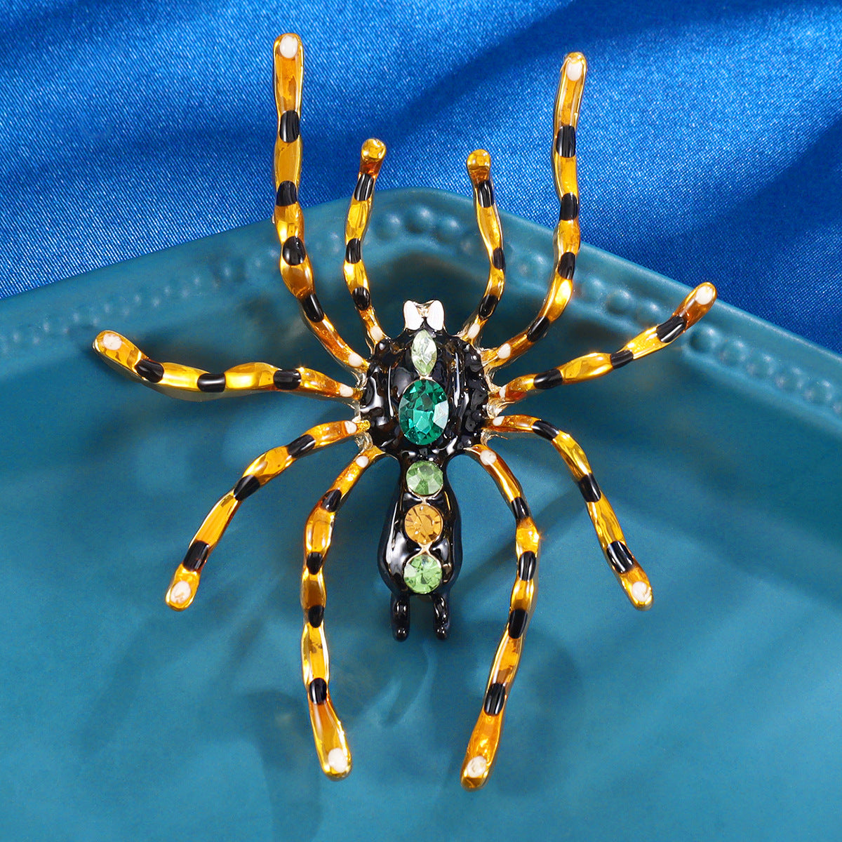 Halloween Enamel Spider Brooch