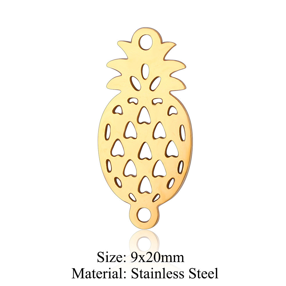 5 pcs/titanium-covered steel small pendant with unlimited symbol coconut tree.