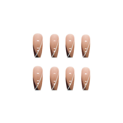 Khaki Gradient French Nails