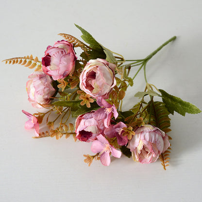 Artificial peony rose hydrangea small bouquet