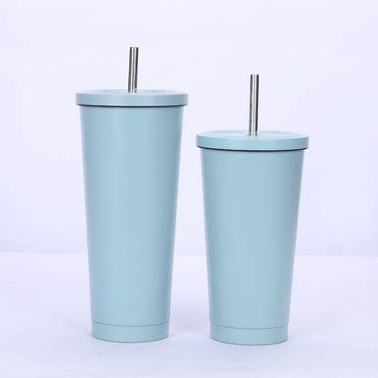 Stainless steel straw cup coffee cup 750.500ml