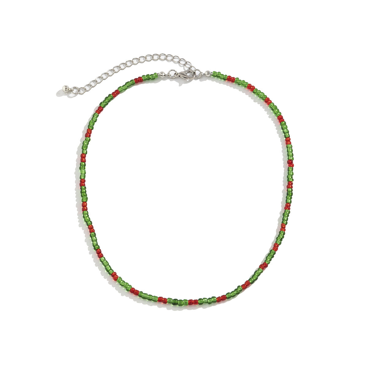 Colored Rice Bead Bead Necklace