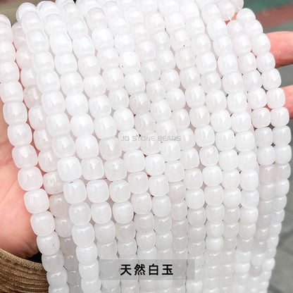 8/10Mm natural green Dongling jade loose beads