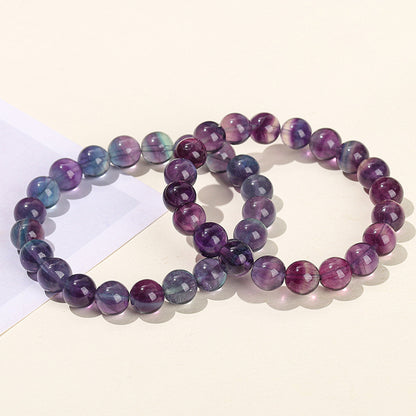 7A Natural Rainbow Fluorite Bracelet