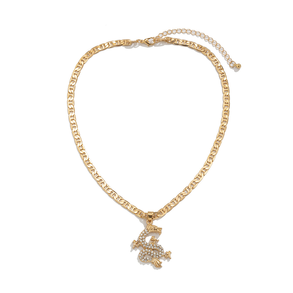 Single layer hollow chain necklace