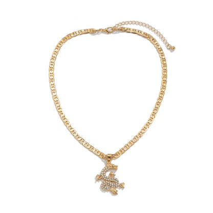 Single layer hollow chain necklace