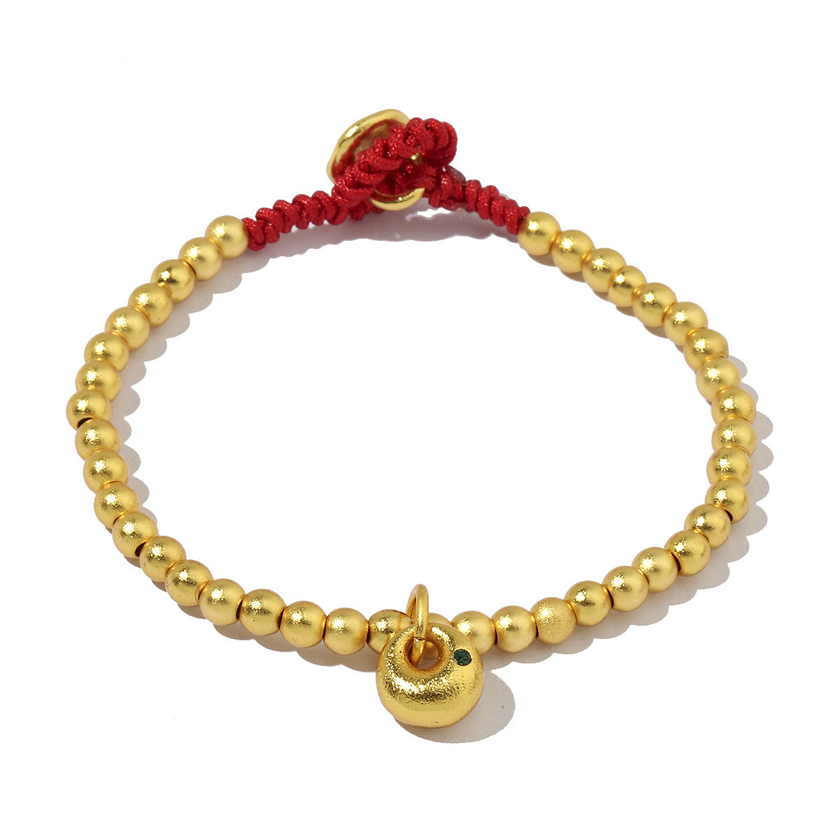 Plated 24K real gold love sand gold beaded bracelet