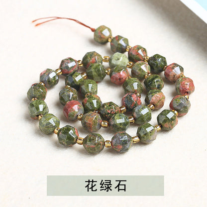 Agate cut olive beads loose beads