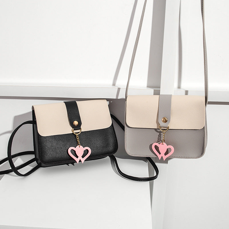 Heart Charm Crossbody Bag