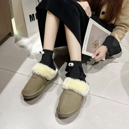 Autumn and winter fluffy slippers