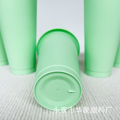 710Ml light green straw cup