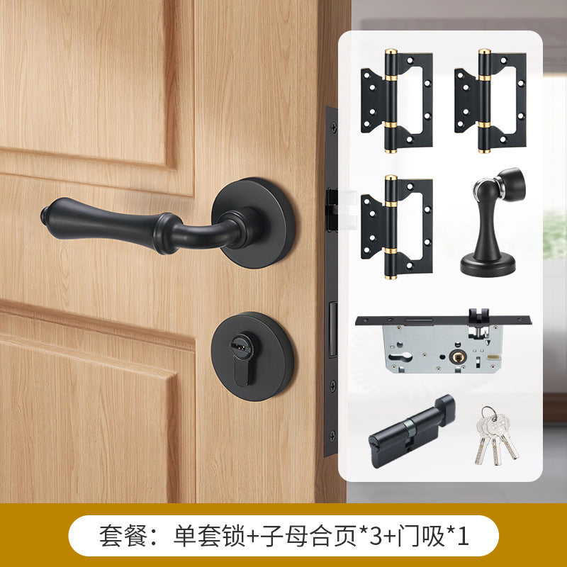 Brass door lock silent magnetic attraction