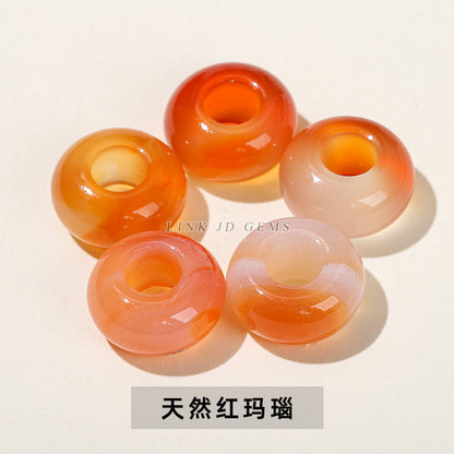 14 * 8m natural jade crystal abacus large hole beads loose beads